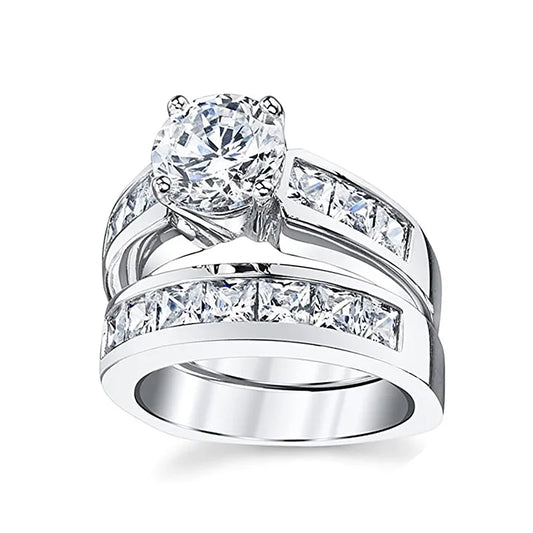 Luckacco Luxury Marquis Cut Droplet Ring Women's Gorgeous Anniversary Party Jewelry Noble  Fashion Engagement Ceremony Accessories
