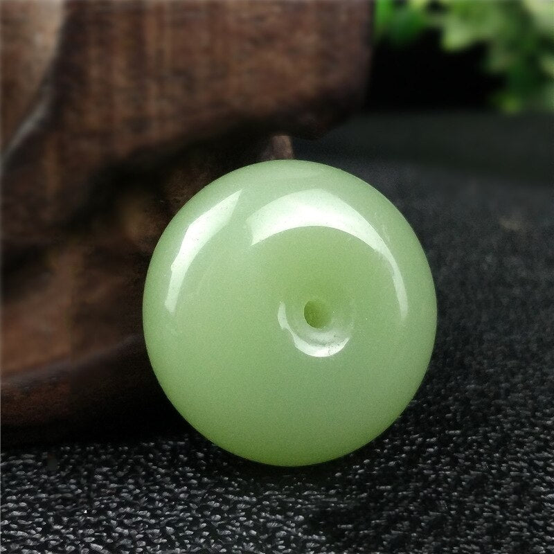 Natural Green Hand-carved Jade Pendant Pendant Jewelry Necklace Spinach Green Pendant Jade Pendant Jade Necklace Men and Women - luckacco