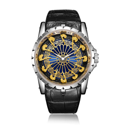 Luckacco UTHAI CQ312 Medieval style men's waterproof twelve knight quartz watch and the best choice for gift giving occasions