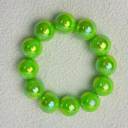 Luckacco European and American contrasting color laser beaded resin bracelet