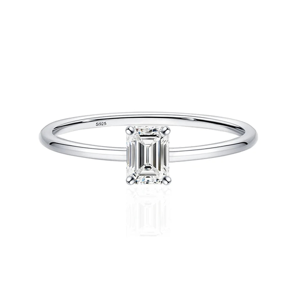 luckacco simple fine rea d color moissanite diamond ring 925 sterling silver party wedding band rings for women engagement jewelry