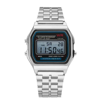 Luckacco Retro Square Electronic Watches Digital Display Women Men Watch Rose Gold Silver Luxury Ladies Wristwatches Relojes Para Mujer