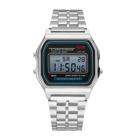 Luckacco Retro Square Electronic Watches Digital Display Women Men Watch Rose Gold Silver Luxury Ladies Wristwatches Relojes Para Mujer