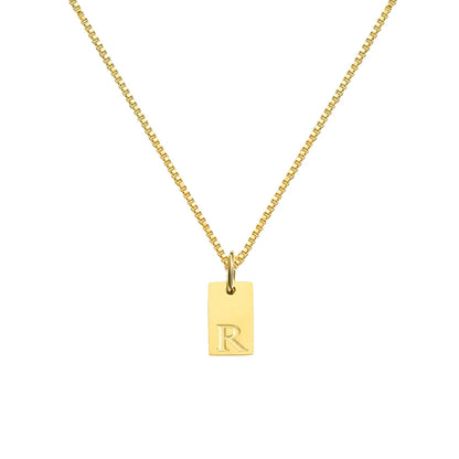 Luckacco Initial necklace letter pendant chamrs stainless steel Necklace jewelry Women's Necklace Box Chain Choker woman trend 2025 gift