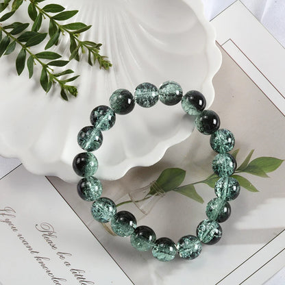Luckacco Shinning Crystal Beads Elastic Bracelet Korean Style Colorful Crystal Glass Beaded Bracelet Bangles For Women