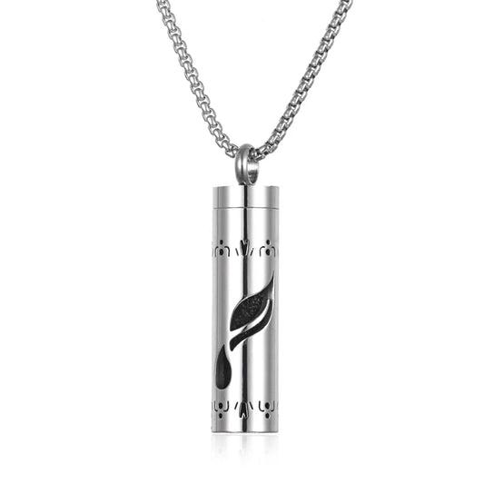 Luckacco Long Strip Stainless Steel Aromatherapy Necklace Perfume Diffuser Essential Oil Diffuser Pendant Necklace Jewelry Accessories