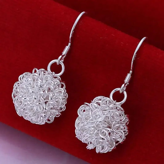 Luckacco charm hook for women girl beautiful lovely fashion 925 Sterling silver wedding Dangle Earring Jewelry factory price