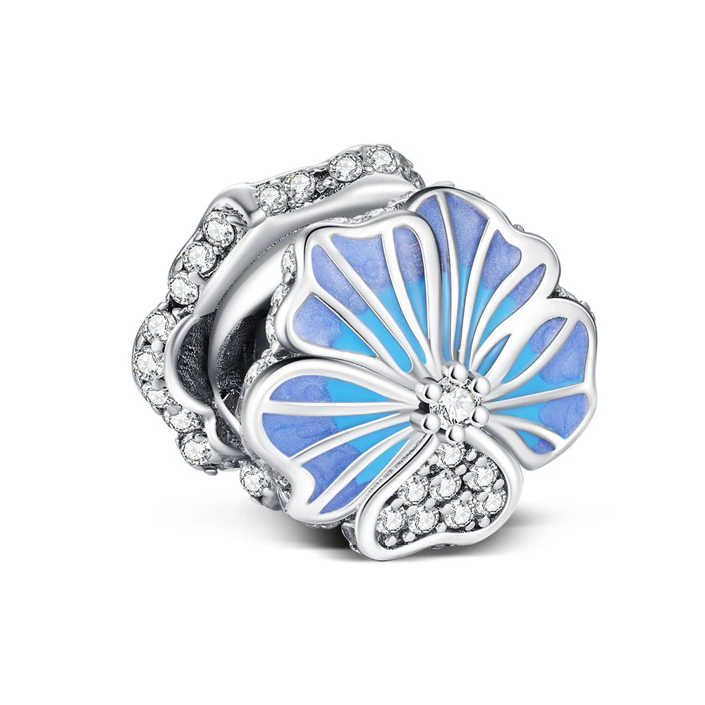 luckacco 925 sterling silver lotus charm fit bracelet diy for women fashion pendant romantic jewelry elegant charm fine 2025 new hot bead