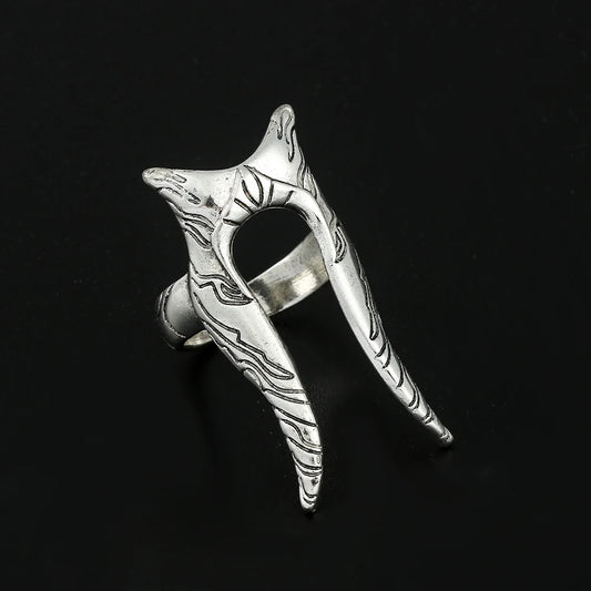 Luckacco Classic Movie Star War Shaak Ti Rings Jedi Council Figure Finger Accessories Jedi Knight Rings Jewelry for Women Vintage Rings