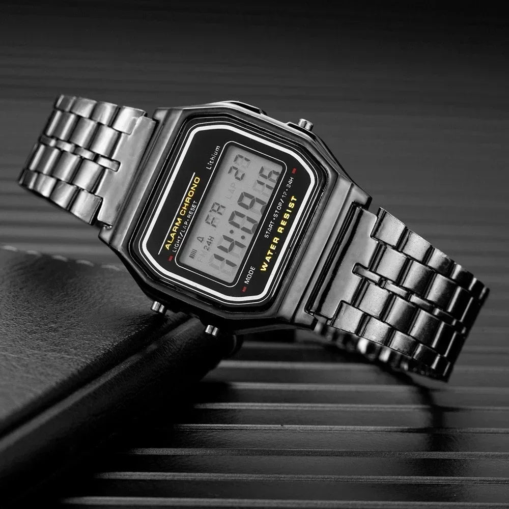luckacco 2025 digital watches for men sports waterproof bracelet clock gold electronice led wristwatch women casucal montre homme relogio