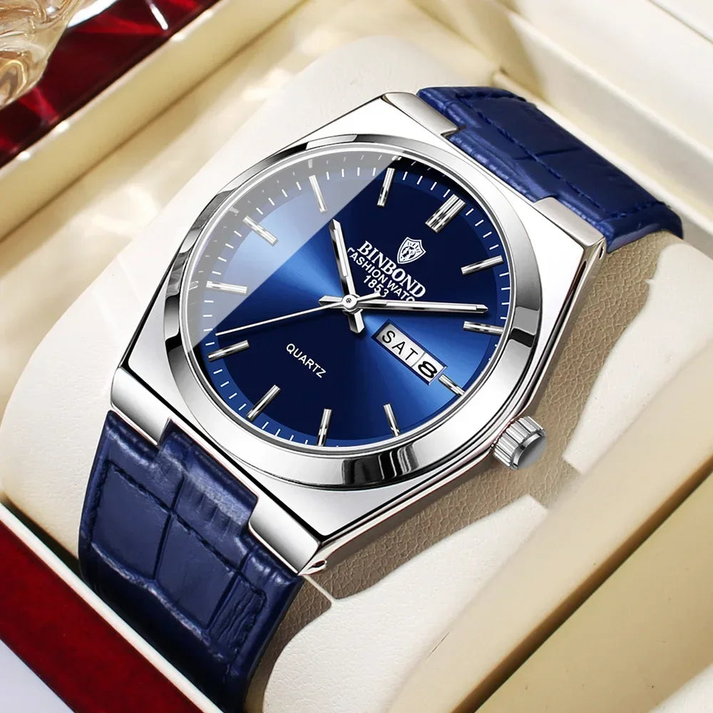 luckacco new casual business fashion quartz wristwatches movement silver clock men luxury watch automatic watches mens gifts reloj hombre