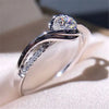 Luckacco Ring White Cubic Zirconia Fashion Versatile Accessories for Women High Quality New Jewelry