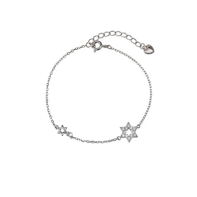 luckacco shiny crystal cube bracelet for women square glass bracelet sparkles exquisite luxury silver color fashion jewelry gift kah154