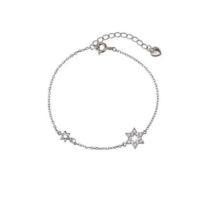 Luckacco Shiny Crystal Cube Bracelet For Women Square Glass Bracelet Sparkles Exquisite Luxury Silver Color Fashion Jewelry Gift KAH154