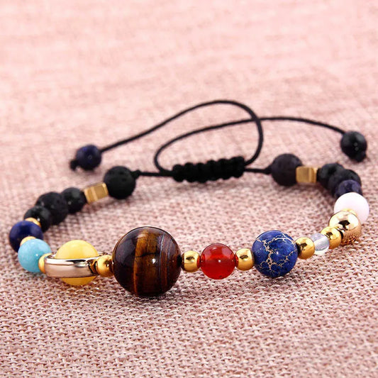 Luckacco Cosmic Galaxy Solar System Eight Planets Bracelet, Wearing it Means The Universe is Under Control
