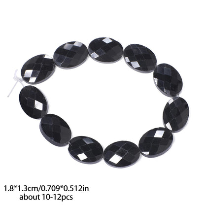 Luckacco AAA Natural Stone Multicolor Faceted Oval Stone Beads 18x13mm Loose Spacer Beads For Jewelry Making DIY Necklace Earrings Gifts