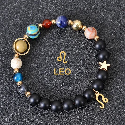 Luckacco Aries Taurus Gemini Cancer Leo Virgo Libra Scorpio Sagittarius Capricorn Aquarius Pisces gifts for women 12 zodiac bracelet men