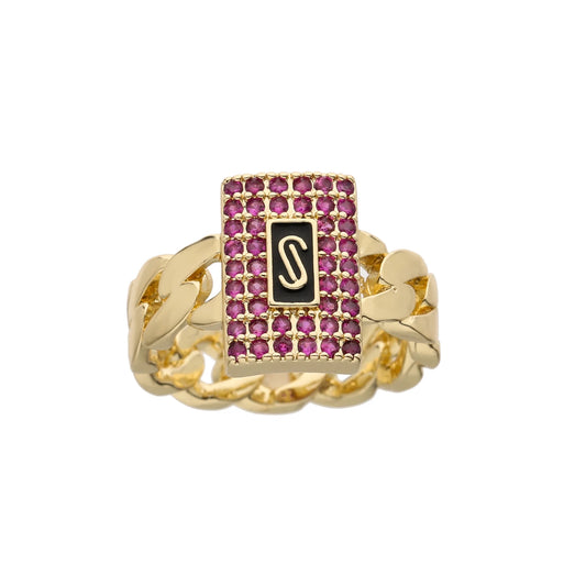 Luckacco New Monaco men's and women's rings, elegant zircon rings, brass material, party gifts, Monaco charm rings