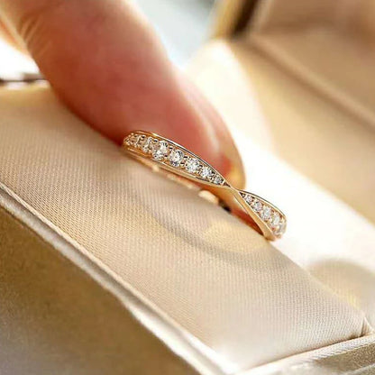 Luckacco daily picks Fancy Cross Rings for Women Simple Fashion Wedding Bands Accessories Modern Lady's Everyday Ring Trendy Jewelry Drop Ship
