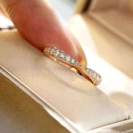 Luckacco daily picks Fancy Cross Rings for Women Simple Fashion Wedding Bands Accessories Modern Lady's Everyday Ring Trendy Jewelry Drop Ship