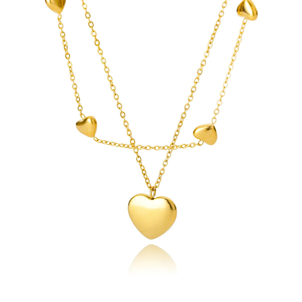 luckacco zircon heart cross necklaces for women vintage geometric surrounded by vines choker necklace aesthetic fashion jewelry gift 2025