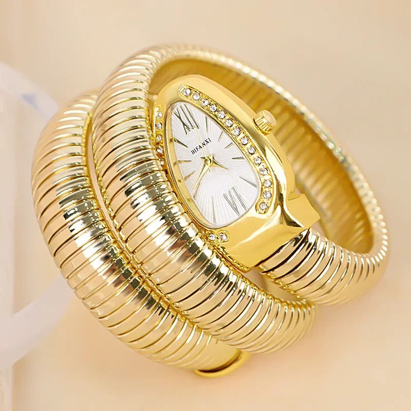 luckacco high-quality luxury women quartz watch bracelet stainless steel wristwatch fashion gold ladies watches clock relógio feminino