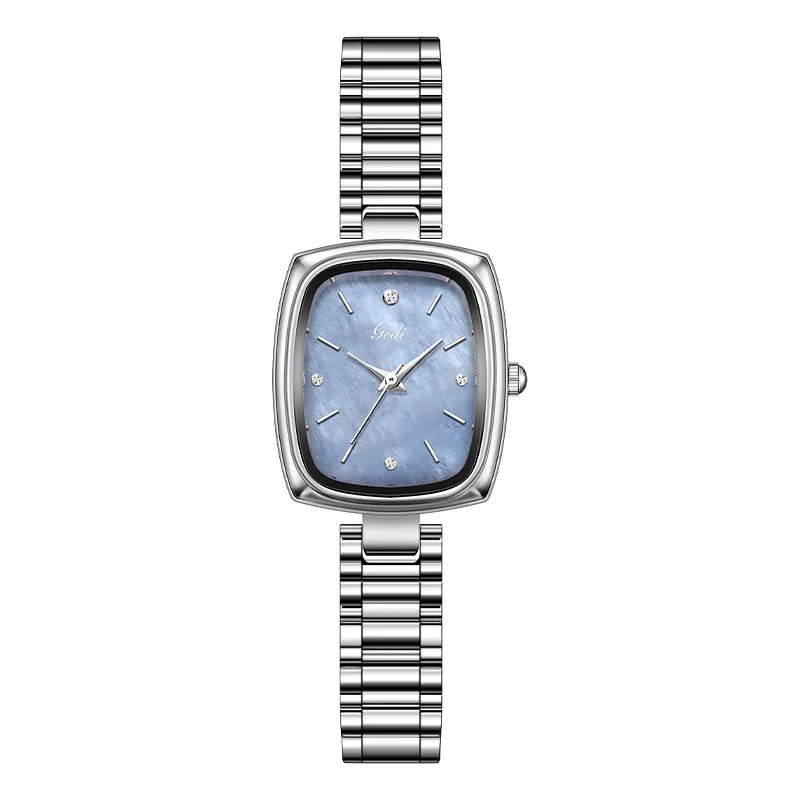 luckacco brand light luxury watch women retro tv watch beimu dial gold waterproof simple female fashion quartz clock bracelet watches