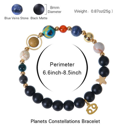 Luckacco Aries Taurus Gemini Cancer Leo Virgo Libra Scorpio Sagittarius Capricorn Aquarius Pisces gifts for women 12 zodiac bracelet men