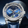 Luckacco HANBORO Lunar Exploration Series Men's Fully Automatic Mechanical Watch Fashion Starry Night Light Waterproof Watch