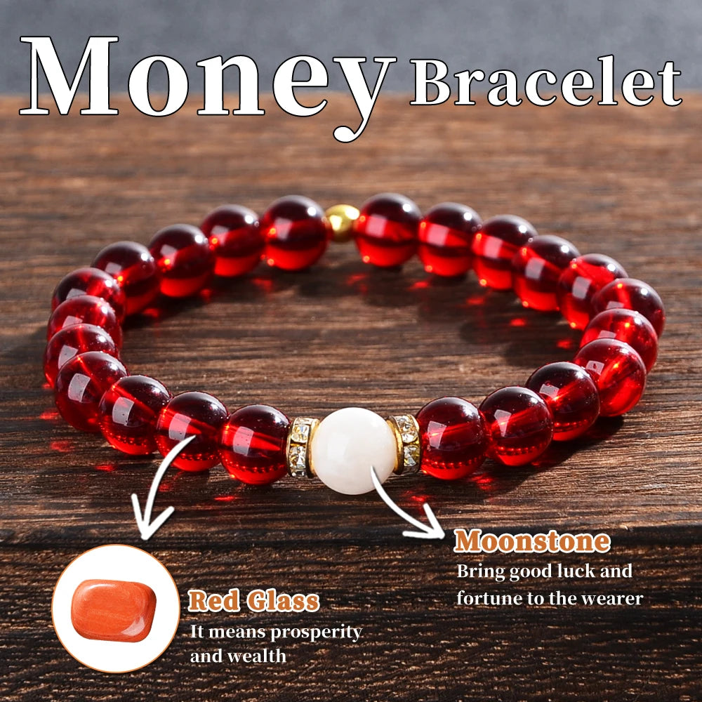 luckacco 1pc prosperity and abundance healing money wealth bracelet - relaxation, success enhancement bracelet, suitable for daily wear