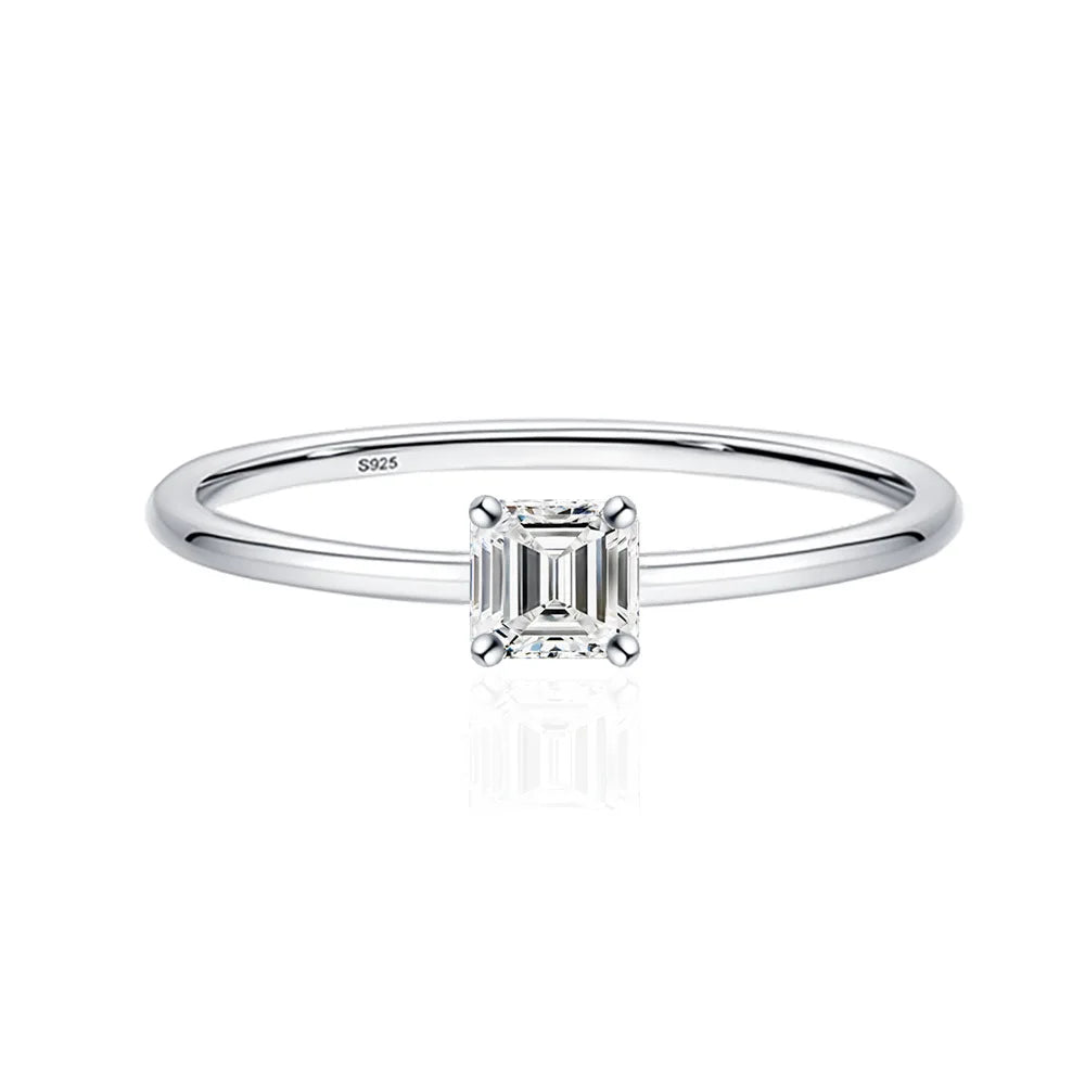 luckacco simple fine rea d color moissanite diamond ring 925 sterling silver party wedding band rings for women engagement jewelry