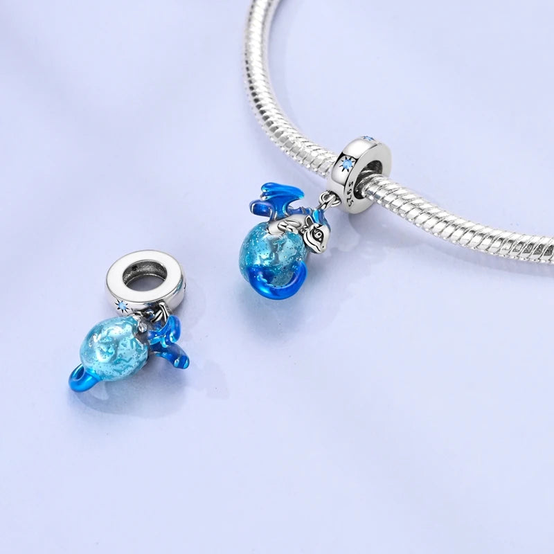 luckacco 925 sterling silver golden charms easter can be opened eggs bead rabbit pendants fit original bracelet diy jewelry gift