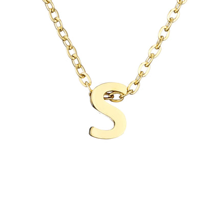 Luckacco Initial necklace letter pendant chamrs stainless steel Necklace jewelry Women's Necklace Box Chain Choker woman trend 2025 gift
