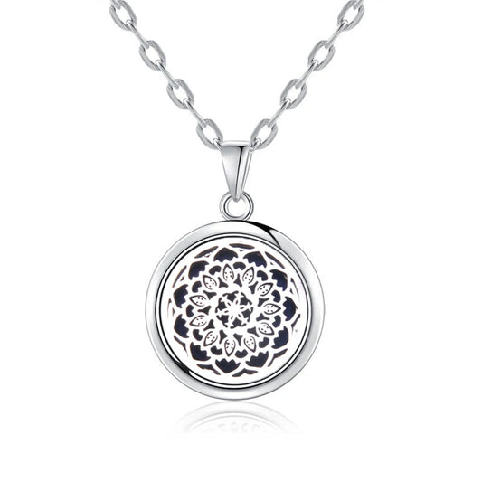 Luckacco New Tree Of Life Aromatherapy Necklace Stainless Steel Essential Oil Diffuser Amulet Perfume Locket Pendant Women Jewelry Gift