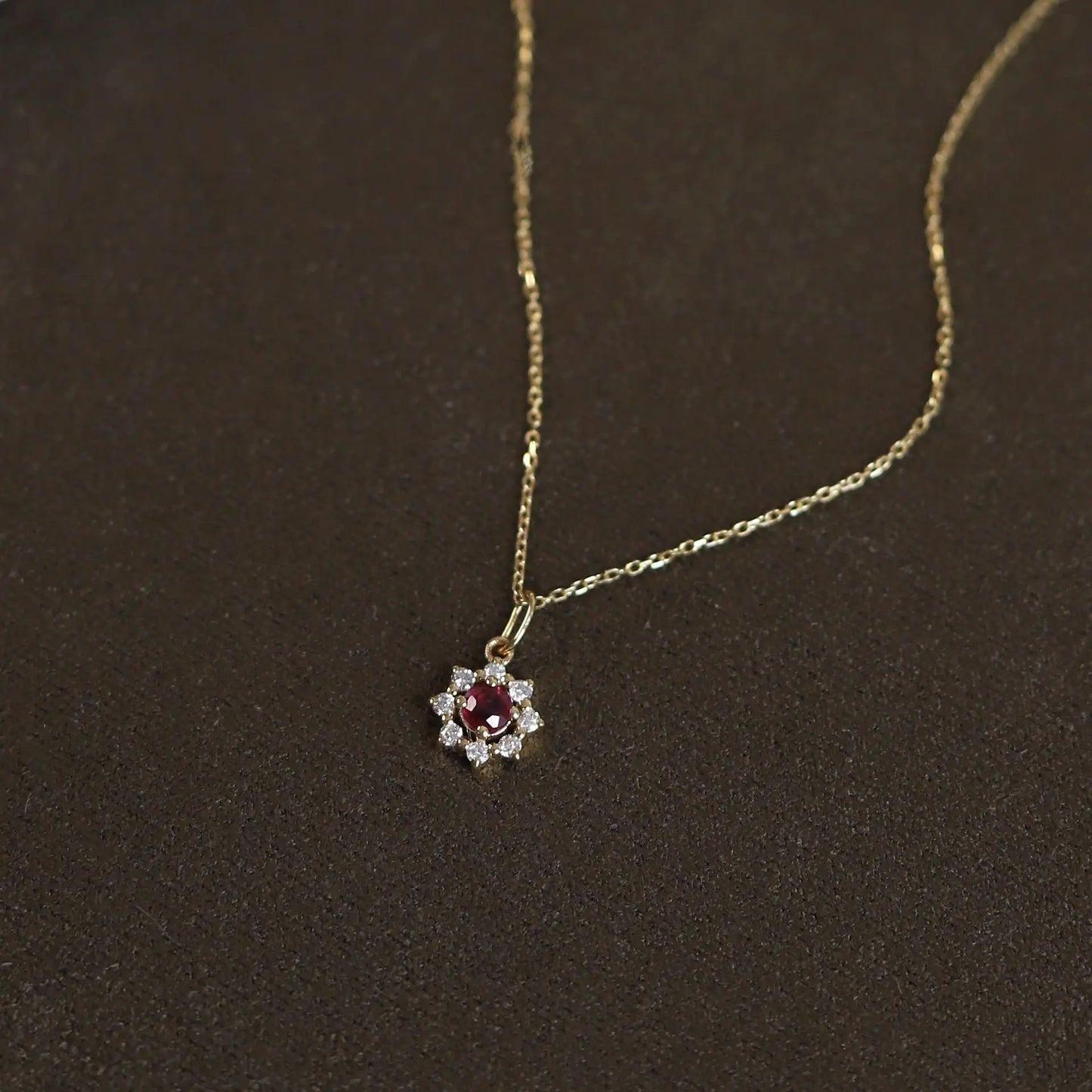 luckacco 925 sterling silver electroplated 14k gold red zircon sun pendant necklace for women wedding party jewelry