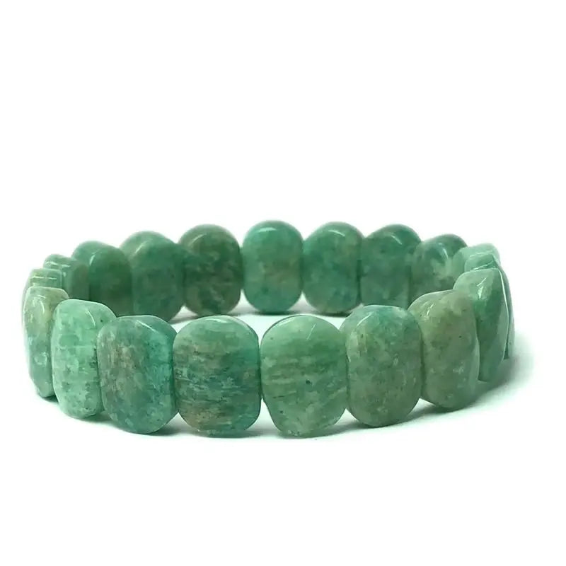 luckacco natural 10x15mm faceted flashing stone beads bracelets handmade reiki healing meditation bangles elastic rope couple jewelry