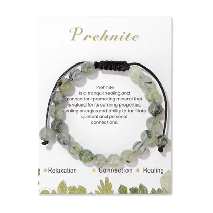Luckacco Adjustable Healing Amethysts Bracelets For Women Men Natural Stone 8mm Beads Braided Bracelet Stress Relief Anxiety Jewelry