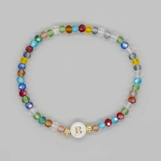Luckacco Go2Boho Crystal Shell Letter A-Z Bracelets for Women Boho Summer Beach Lucky Fashion Trend Jewelry Accessories Surprise Gifts