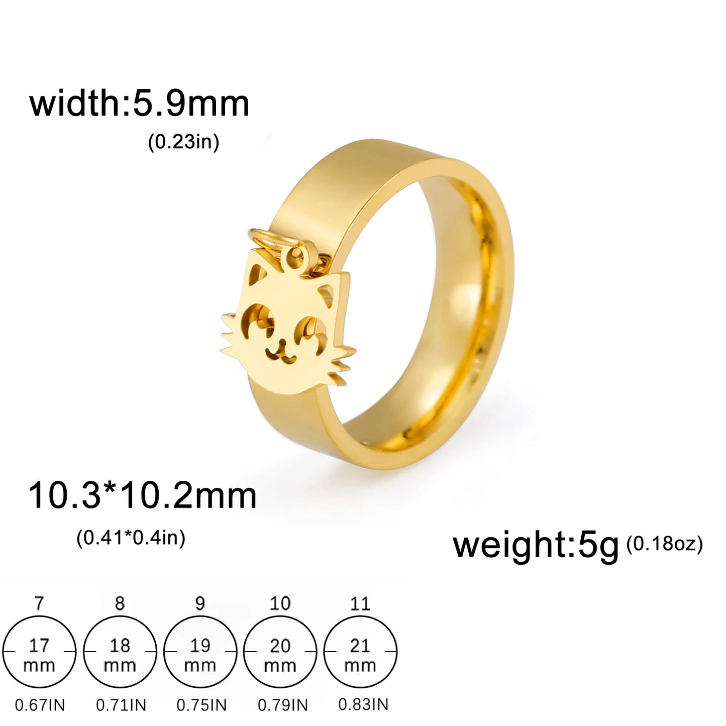 luckacco unift women stainless steel charms rings flower leaf spider paw pendant finger ring fashion minimalist couple jewelry