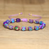 Luckacco Natural Stone Beaded Bracelet, Adjustable Handcrafted Bracelet, Bohemian Style, Having the Effect of Calming the Body and Mind