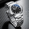 Luckacco 2025 Top Brand Luxury Men Wristwatch Business Waterproof Luminous Alloy Polygonal Case Fashion Quartz Watch Male with Calendar