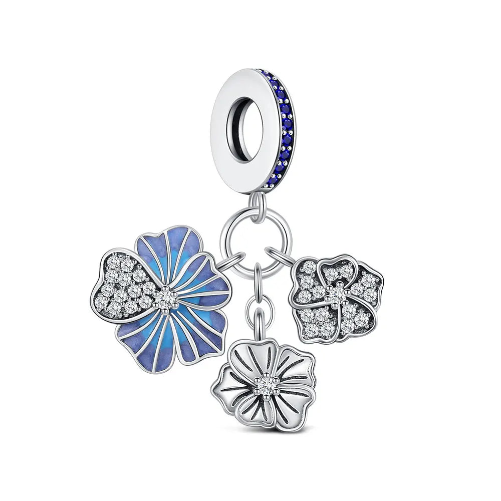 luckacco 925 sterling silver lotus charm fit bracelet diy for women fashion pendant romantic jewelry elegant charm fine 2025 new hot bead