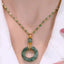 2022 Flower Necklace Women's Green Chain Necklace Jewelly acero Non oxidizable joyeria