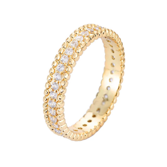 Luckacco Small Fragrance Wind Star Ring Fashion Niche Refined High-Quality Cold Wind Index Finger Ring Female Wedding Gift Dating Accesso