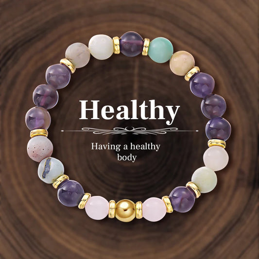 Luckacco 8mm Natural Stone Beaded Bracelet for Women Lucky Attract Love Wealth Good Luck Colorful Bracelet Jewelry Birthday Gift