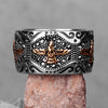 Luckacco Ancient Historical Persia Zarathustra Stainless Steel Men Rings Luxury Punk HipHop for Biker Jewelry Creativity Gift