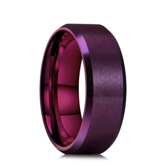 Luckacco 4-8mm Dull Polish Silver Color Titanium Ring For Men and Women Personalized Ring Customize Engraved