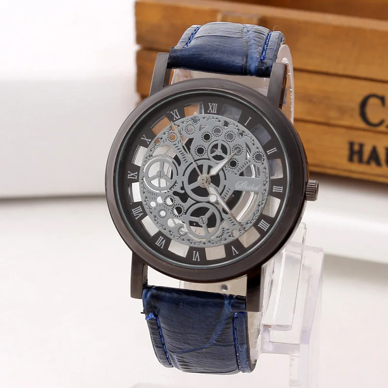 luckacco fashionable casual men's watch hollow out strap watch not mechanical expression couple table model undertakes to men and women