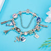 Luckacco Romantic Tower Aircraft Charm Bracelet For Women With Crystal DIY Beads Pendants Bracelet High-Quality Jewelry