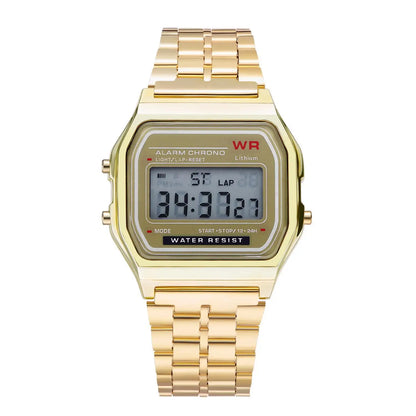 Luckacco F91W Luxury Watch Waterproof Retro Digital Stainless Steel Sports Military Watches Men Women Electronic Wrist Watches Clock